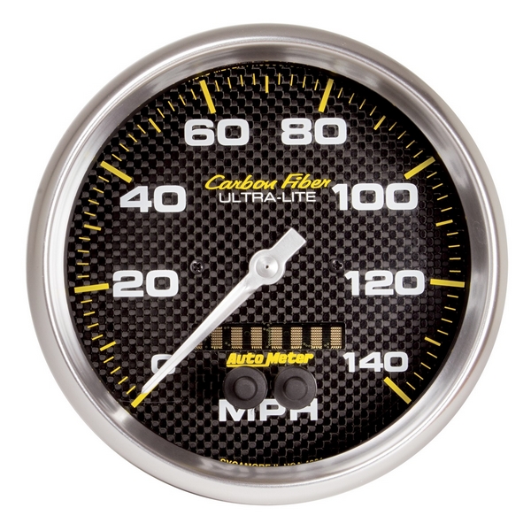 5" GPS SPEEDOMETER, 0-140 MPH, CARBON FIBER